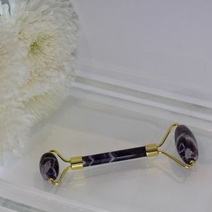 Amethyst Crystal Facial Roller Gold